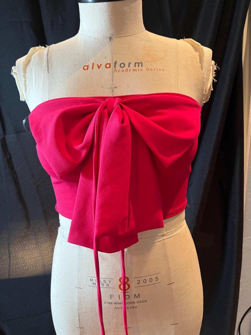 Women’s Strapless Tube Crop Top - Hot Pink